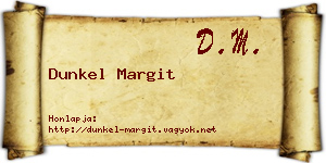 Dunkel Margit névjegykártya